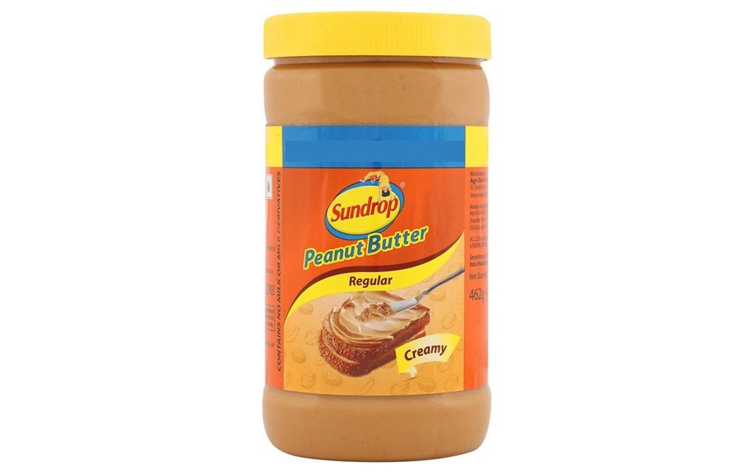 Sundrop Peanut Butter Regular Creamy   Plastic Jar  462 grams